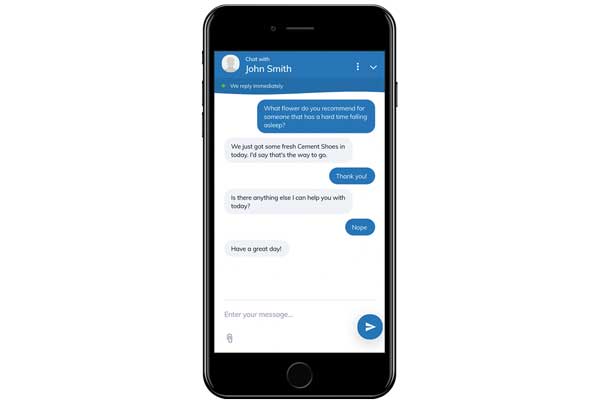 metrc live chat in Hyve online ordering app