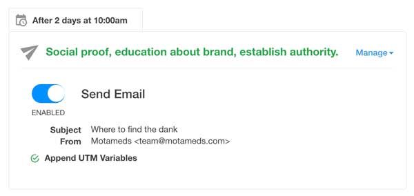 abandoned cart sequence email 3 in Hyve