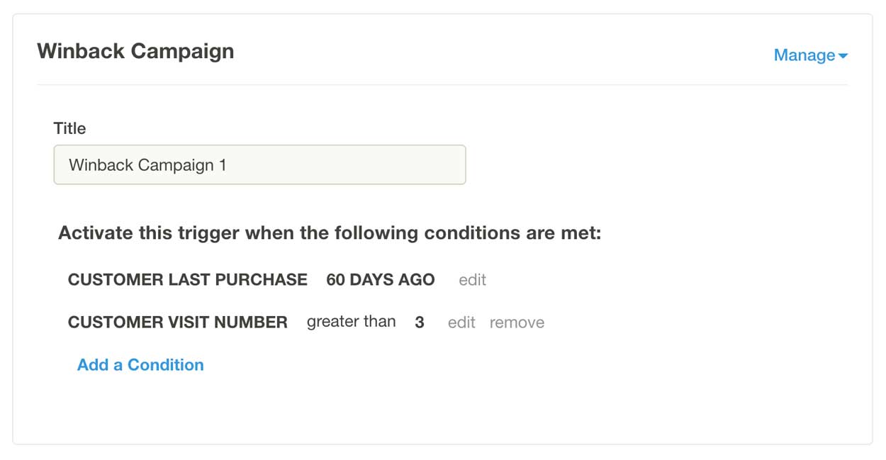 the automated customer winback email campaign