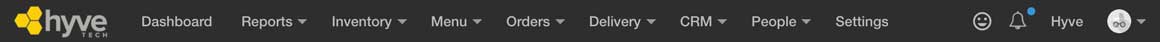 the backoffice application menu