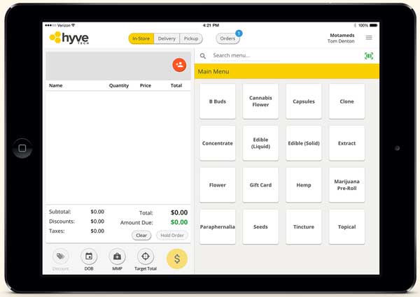 the Hyve 'Register App' homescreen